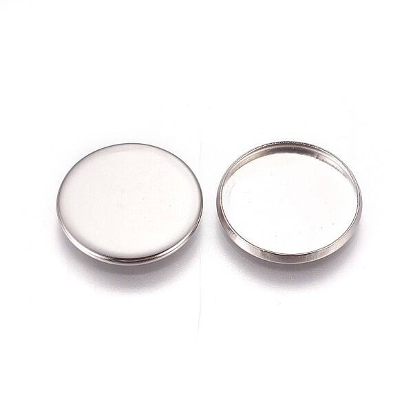 Non-Tarnish 304 Stainless Steel Plain Edge Bezel Cups