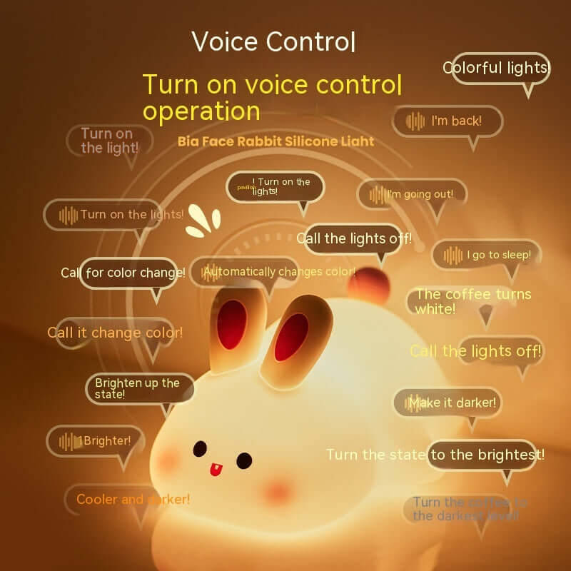 Cute LED Night Light | Specifications: Lying Bunny Voice Version
