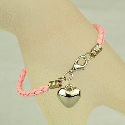 PU Leather Braided Charm Bracelets