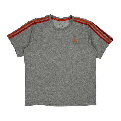Adidas T-Shirt - Large Grey Polyester