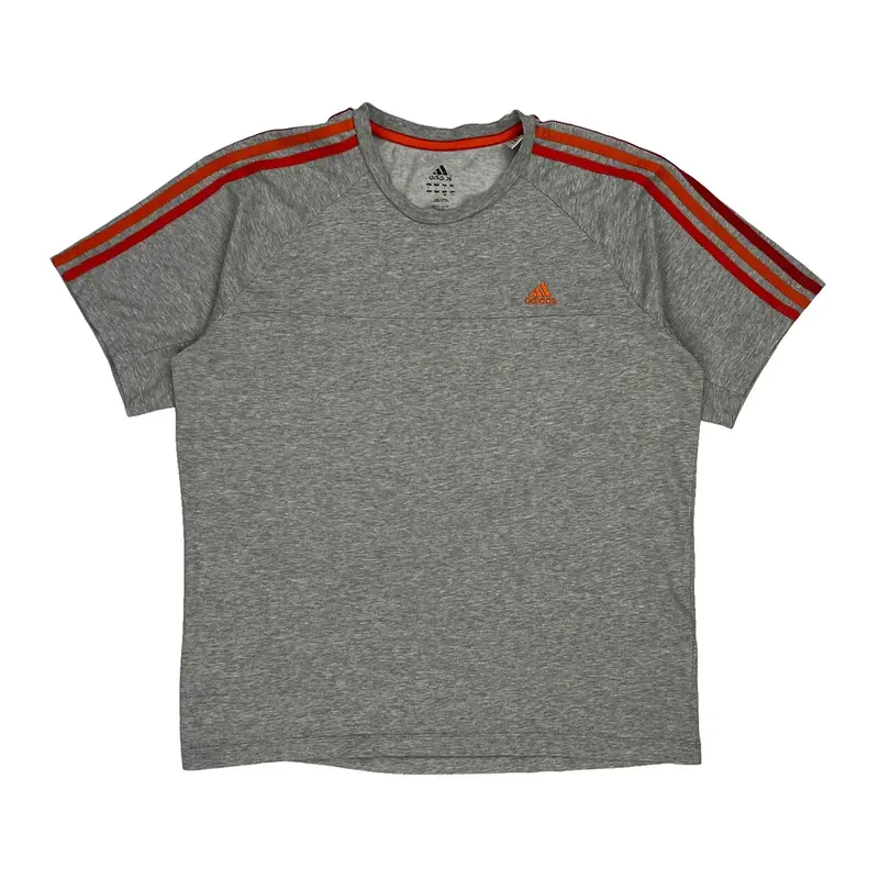 Adidas T-Shirt - Large Grey Polyester