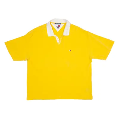 TOMMY HILFIGER Mens Polo Shirt Yellow 2XL