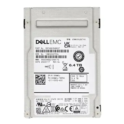 KIOXIA SDFUQ83DAB02T | PM6-V Series 6.4TB TLC SAS 24Gbps Mixed Use (SIE) 2.5-Inch Internal Solid State Drive