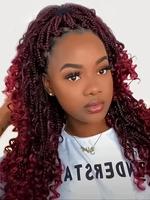 Fashionable Long Braided Lace Wigs for Women, Natural Fluffy Wigs with Baby Hair, Synthetic Braided Lace Wigs for Party, Brai...