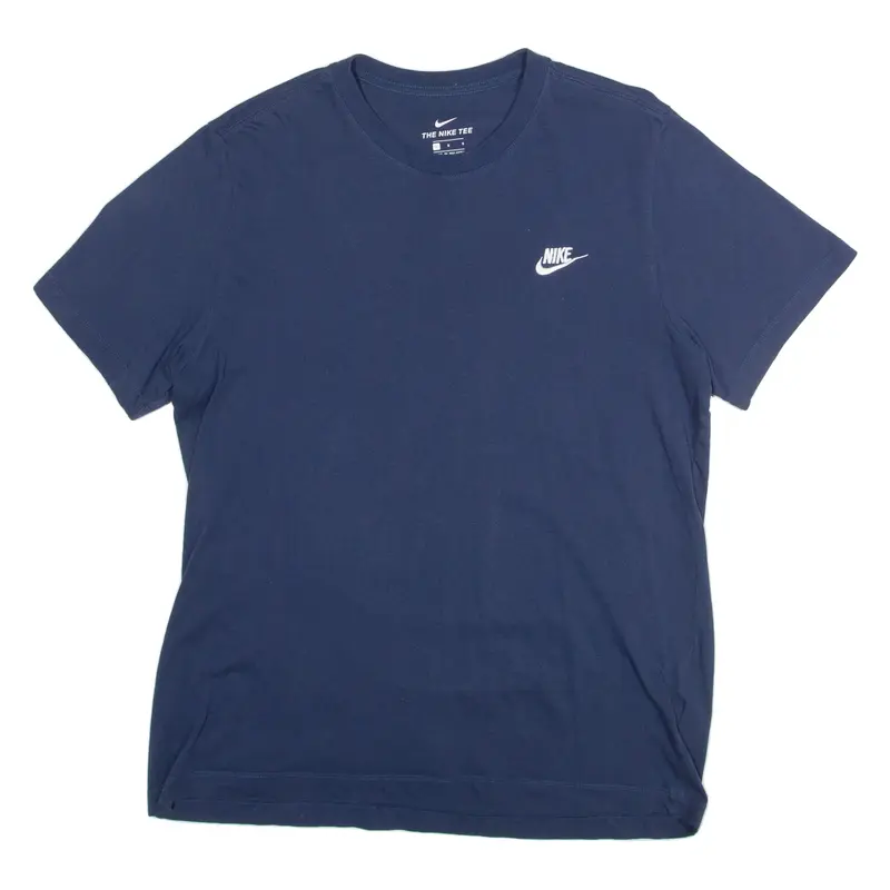 NIKE Mens T-Shirt Blue Crew Neck L