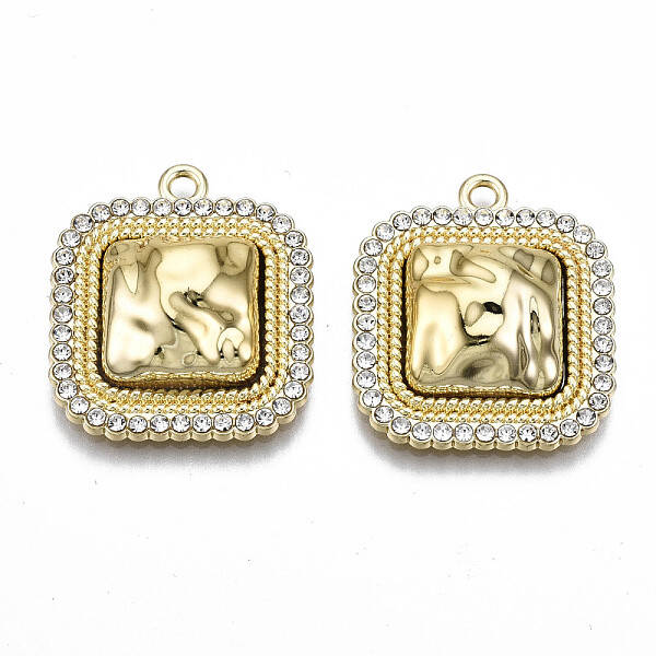 Rack Plating Alloy Crystal Rhinestone Pendants
