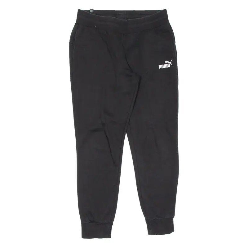 PUMA Womens Joggers Black Tapered UK 12 W31 L29
