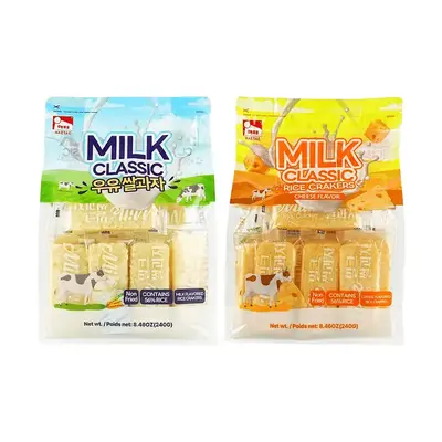 Haitai Korean Milk Rice Crackers (240g) - Original & Cheese Flavor Popular Crunch Creamy Snack