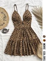 Women's All Over Print Cami Dress, Elegant Sleeveless Dresses for Summer, Ladies Clothes for Beach Holiday Vacation