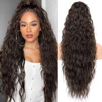 [ KooKaStyle ] Ponytail Extension 30 Inch Drawstring Pony Tails Hair Extensions for Women Long Curly Ponytail Synthetic Hairp...