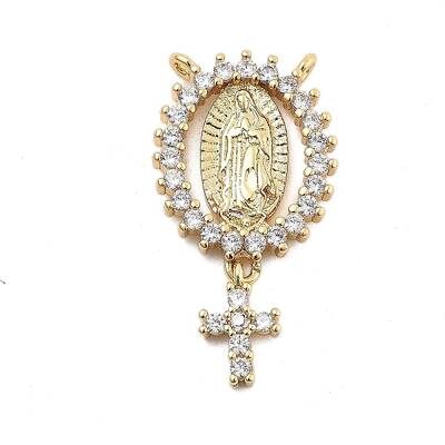 Brass Micro Pave Cubic Zirconia Pendants