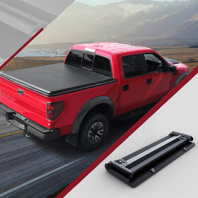 OEDRO 5.5ft Soft Quad Fold Tonneau Cover Truck Bed Covers for 2009-2014 Ford F-150 F150 (Excl. Raptor Series)