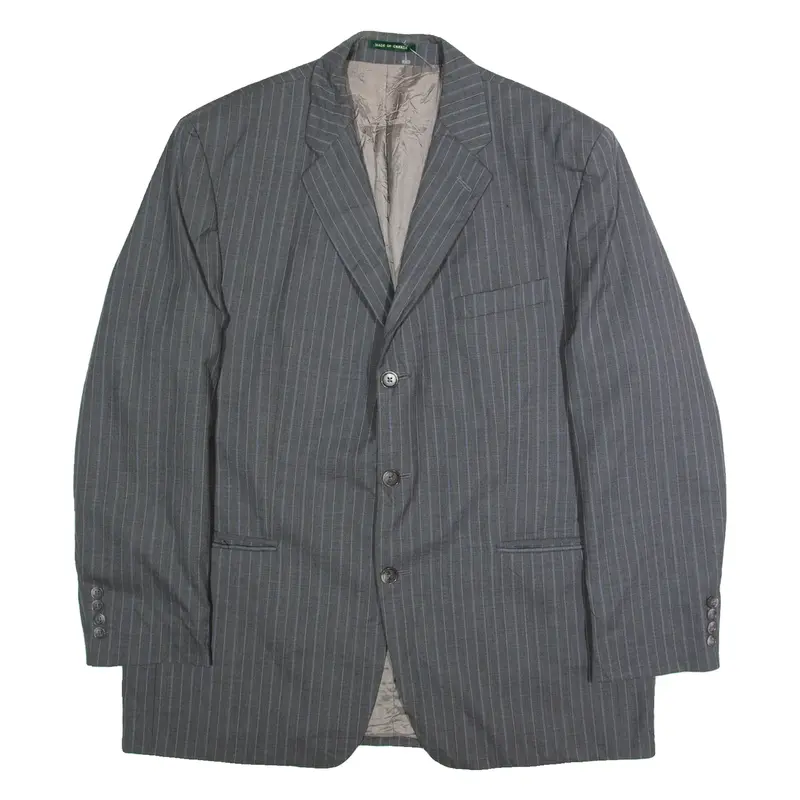 RALPH LAUREN Mens Blazer Jacket Grey Striped XL