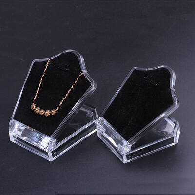 Acrylic Single Necklace Display Holder with Velvet Mat