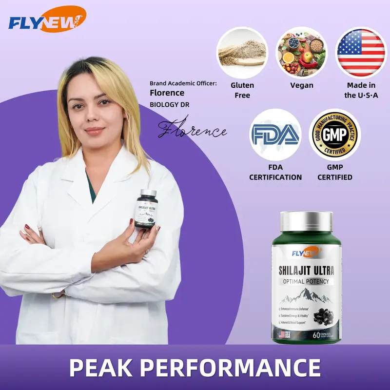 Flynew Optimal Potency | Shilajit Ultra | Adaptogen Energy Stamina Immune Antioxidants | Made in USA | 60 Capsules - Healthca...