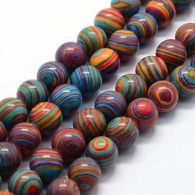 Synthetic Malachite Beads Strands