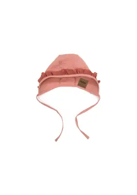 Pink muslin baby hat | Size: 36/38 cm