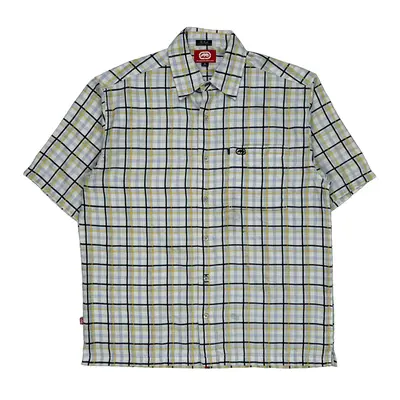 Ecko Unltd Checked Short Sleeve Shirt - Medium Multicoloured Polyester Blend | Size: medium