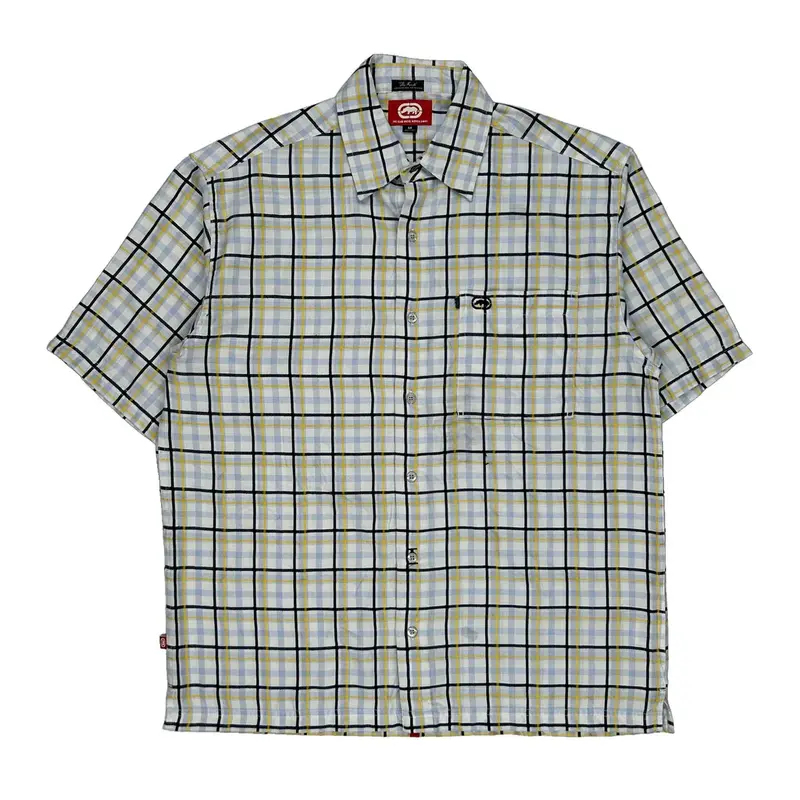 Ecko Unltd Checked Short Sleeve Shirt - Medium Multicoloured Polyester Blend | Size: medium