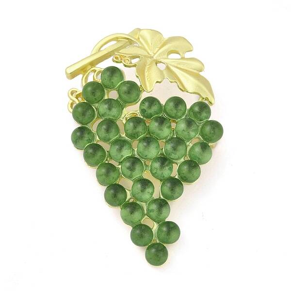 Grape Zinc Alloy Rhinestone  Brooches for Backpack Clothes