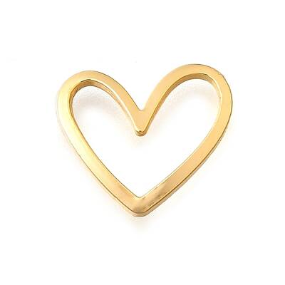 Brass Heart Linking Rings