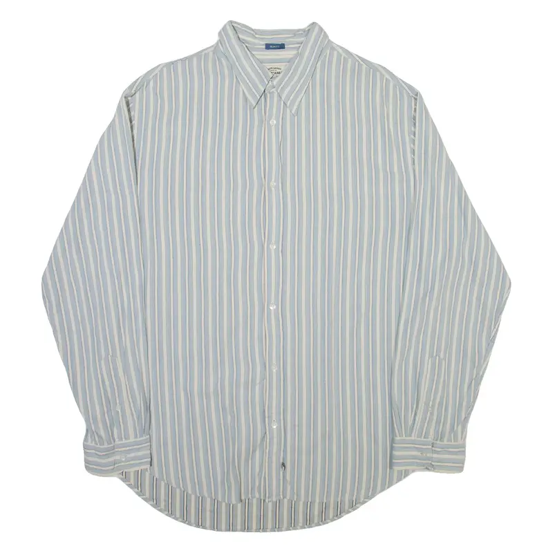 RALPH LAUREN POLO JEANS COMPANY Slim Fit Mens Shirt Blue 90s Striped 2XL