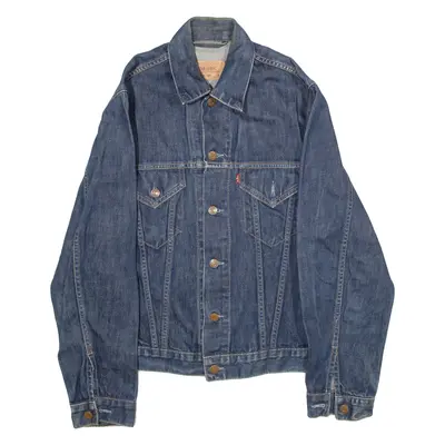 LEVI'S Womens Denim Jacket Blue Hooded M