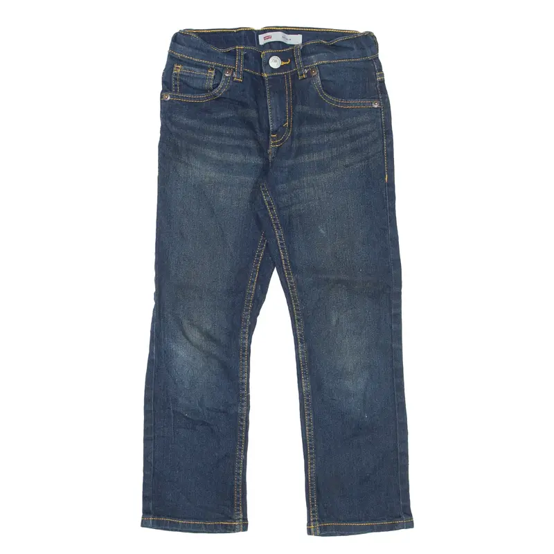 LEVI'S 511 Jeans Blue Denim Slim Straight Stone Wash Boys W21 L20