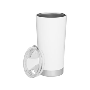 24 Promotional 20 oz Frost Stainless Steel Tumbler - White - ...