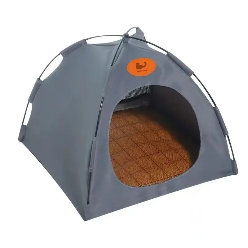 Foldable Pet House with Cooling Mat Set, 1 Set Durable Breathable Pet Tent with Cushion, Pet Supplies for Indoor Outdoor Four...