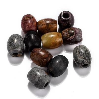 Natural Polychrome Jasper/Picasso Stone/Picasso Jasper European Beads