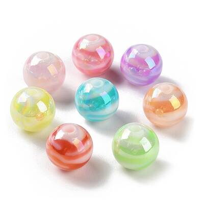 AB Color Plated Acrylic Beads