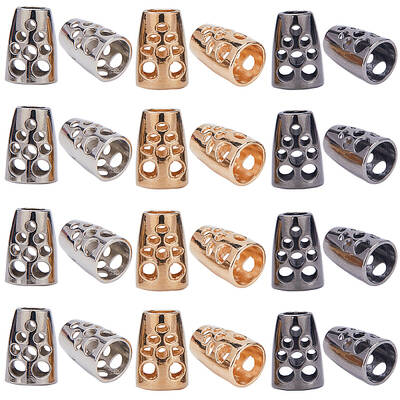 48Pcs 3 Colors Iron Bead Cone