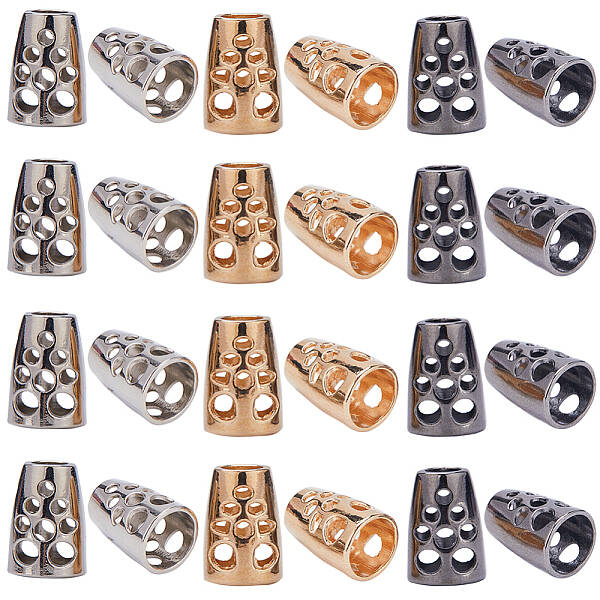 48Pcs 3 Colors Iron Bead Cone
