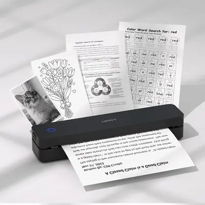 Mini Portable Printers for Travel, Thermal Bluetooth Wireless Printer Support for 8.5\
