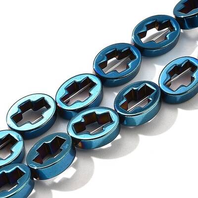 Electroplated Synthetic Non-magnetic Hematite Beads Strands