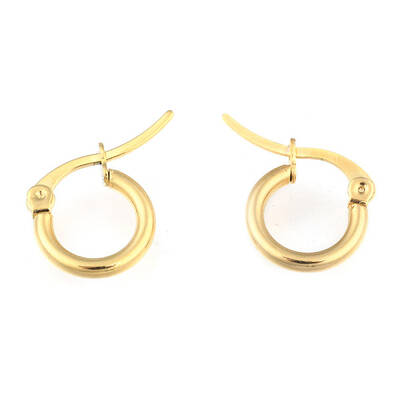 Ion Plating(IP) 304 Stainless Steel Hoop Earrings