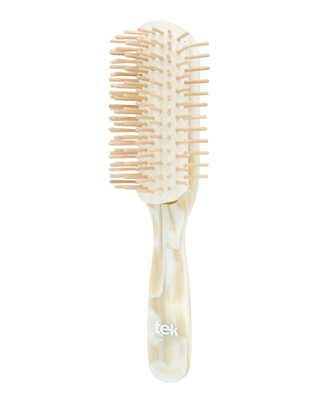 Tek - Light Rhodoid Half-Round Brush | Ideal for Styling Bangs and Blow-Drying