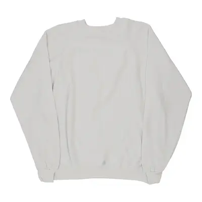 Made in USA Hanes Sweatshirt - XL White Cotton Blend