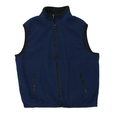 Made in USA Champion Fleece Gilet - XL Navy Polyester