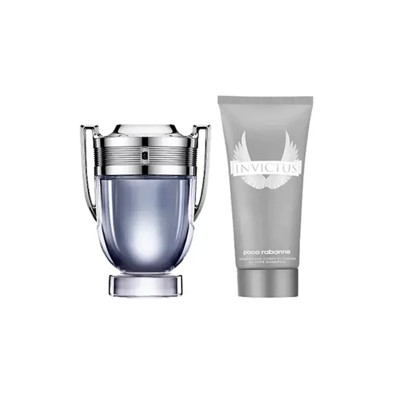 Set Paco Rabanne: Invictus Eau De Toilette for Men 100 ml + Invictus All Over Shampoo and Shower Gel 2-In-1 100 ml