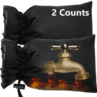 Outdoor Faucet Cover, 2/10pcs Winter Freeze Protective Hose Bib Cover, Water Spigot Covers, Winter Insulated Cover Bag