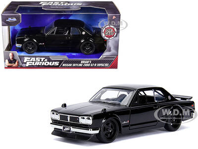 Brian's Nissan Skyline 2000 GT-R (KPGC10) Black Fast & Furious Movie 1/32 Diecast Model Car by Jada