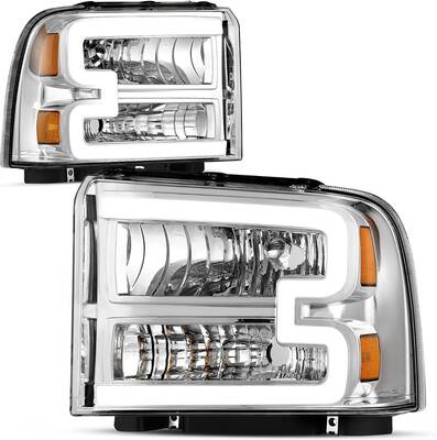 YITAMOTOR® LED DRL Headlights Assembly For 2005-2007 Ford F250 F350 F450 F550 Super Duty / 2005 Ford Excursion Headlamp Repl...