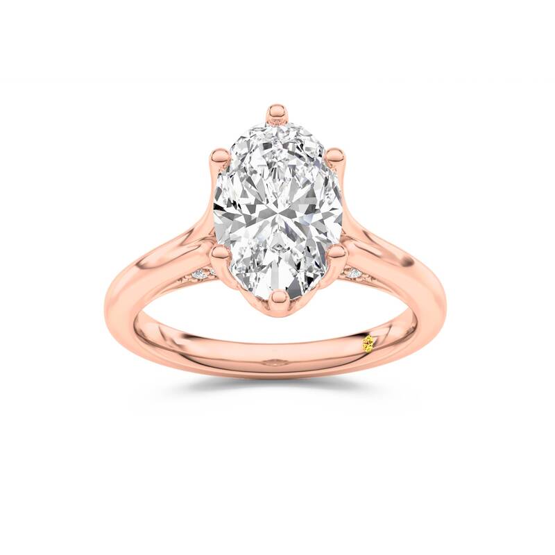 Alina Oval Lab Grown Diamond Engagement Ring | 10K Rose Gold 2 1/10 CT. TW.
