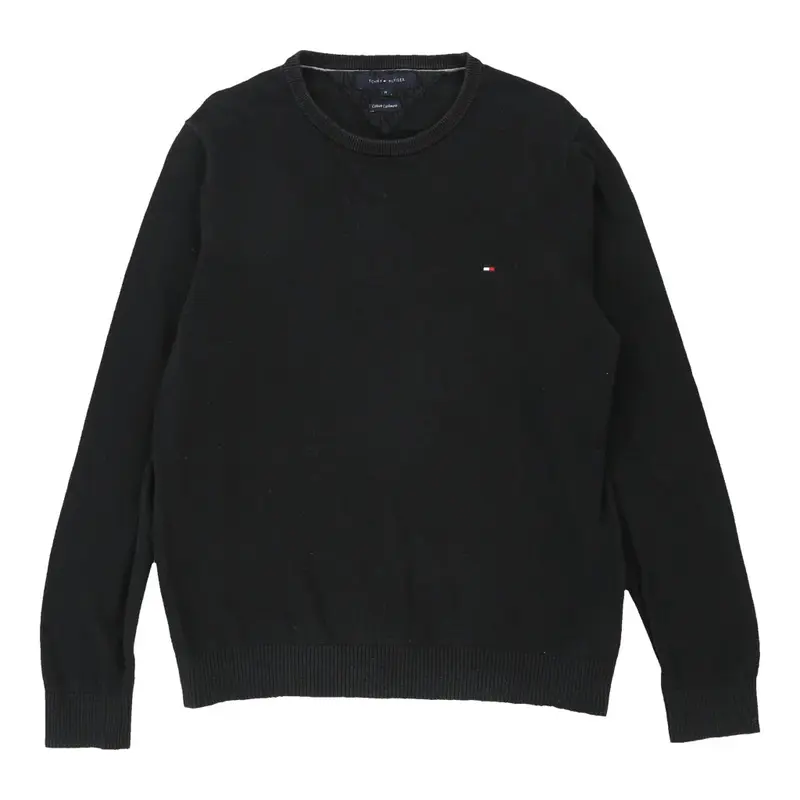 Tommy Hilfiger Jumper - Medium Black Cotton Blend