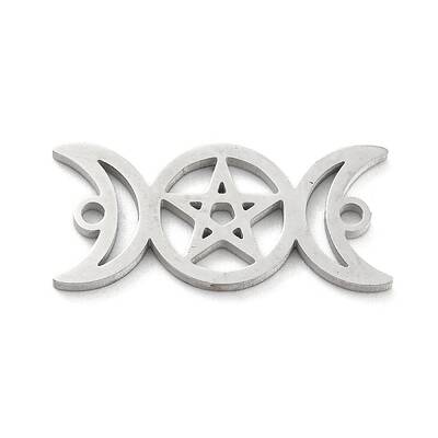 Tarnish Resistant 304 Stainless Steel Hollow Connector Charms