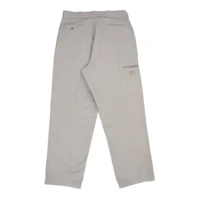 Double Knee Dickies Trousers - 37W 33L Grey Cotton Blend