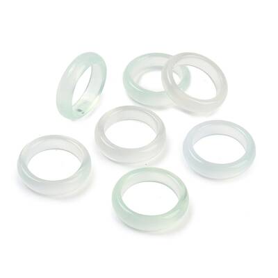 Dyed & Heated Natural Agate Finger Rings for Women