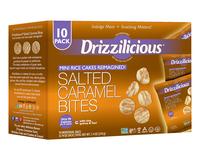 Drizzilicious Salted Caramel Mini Rice Cakes - Vegan, Gluten-Free, Crunchy & Healthy Snack, 90 Calories per Bag, 0.74 oz (Pac...